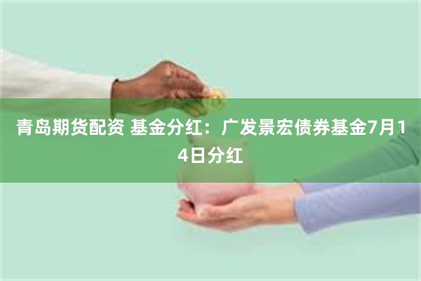 青岛期货配资 基金分红：广发景宏债券基金7月14日分红