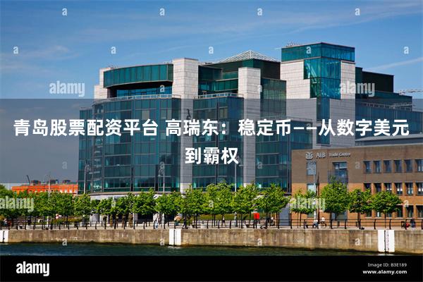 青岛股票配资平台 高瑞东：稳定币——从数字美元到霸权