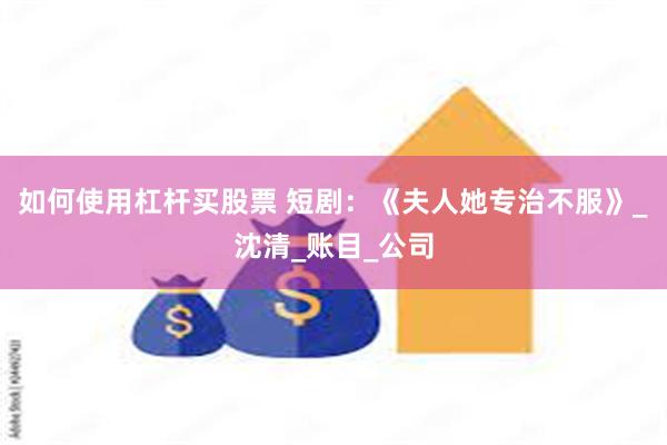 如何使用杠杆买股票 短剧：《夫人她专治不服》_沈清_账目_公司