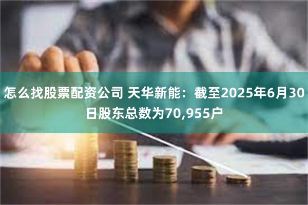 怎么找股票配资公司 天华新能：截至2025年6月30日股东总数为70,955户