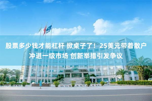 股票多少钱才能杠杆 掀桌子了！25美元带着散户冲进一级市场 创新举措引发争议