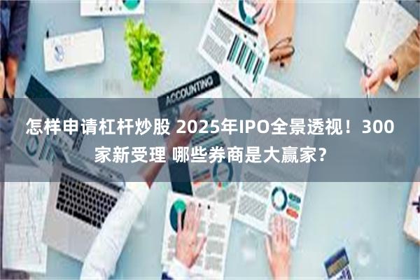 怎样申请杠杆炒股 2025年IPO全景透视！300家新受理 哪些券商是大赢家？