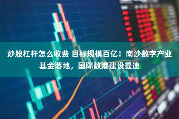 炒股杠杆怎么收费 目标规模百亿！南沙数字产业基金落地，国际数港建设提速