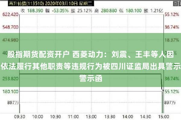 股指期货配资开户 西菱动力：刘震、王丰等人因未依法履行其他职责等违规行为被四川证监局出具警示函