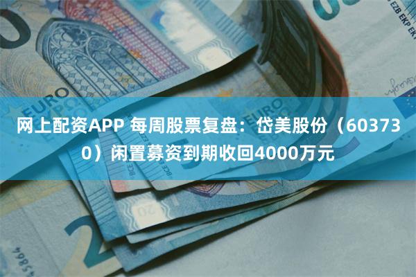 网上配资APP 每周股票复盘：岱美股份（603730）闲置募资到期收回4000万元