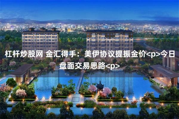 杠杆炒股网 金汇得手：美伊协议提振金价<p>今日盘面交易思路<p>