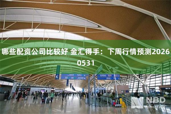 哪些配资公司比较好 金汇得手:下周行情预测20260531