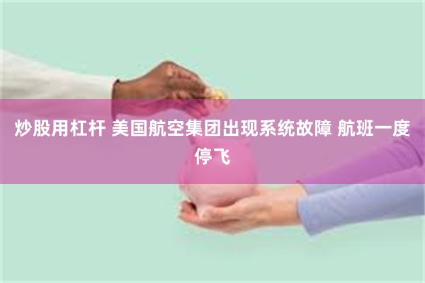 炒股用杠杆 美国航空集团出现系统故障 航班一度停飞