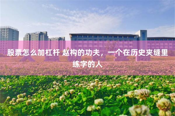 股票怎么加杠杆 赵构的功夫，一个在历史夹缝里练字的人