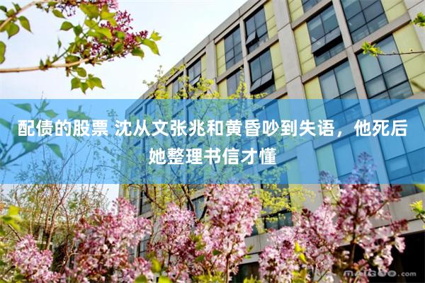 配债的股票 沈从文张兆和黄昏吵到失语，他死后她整理书信才懂