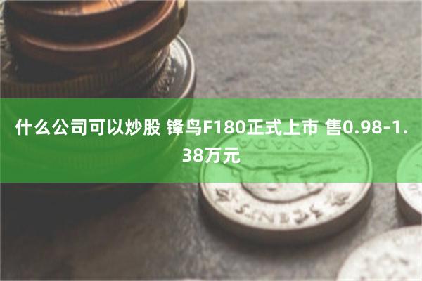 什么公司可以炒股 锋鸟F180正式上市 售0.98-1.38万元